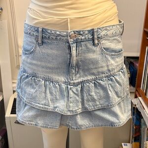 American Eagle Outfitters Light Blue Denim Mini Skirt